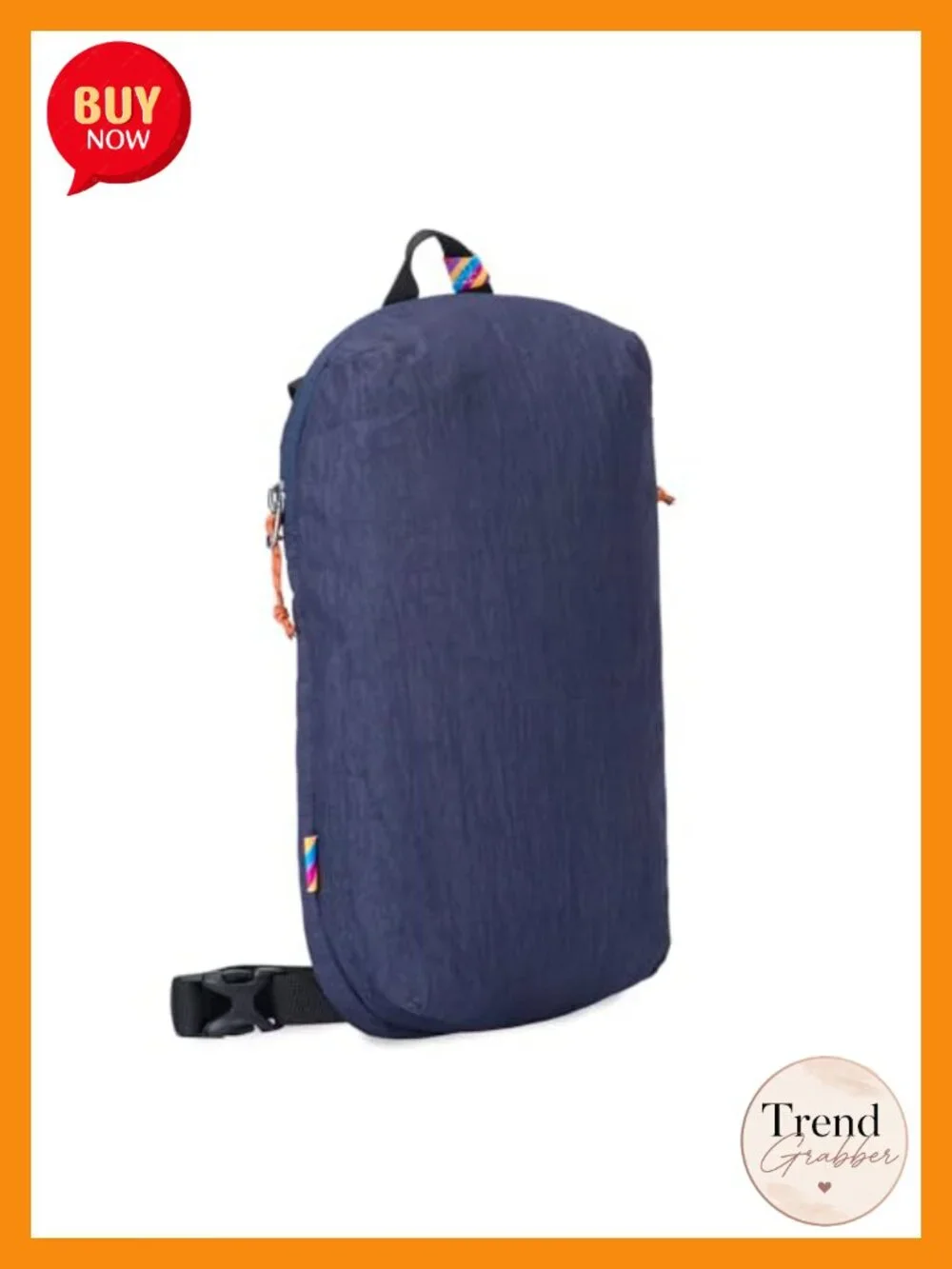 Lightweight Sling Backpack with Adjustable Strap, Cotton Nylon Blend